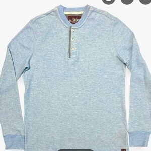 Alesbury Men's Blue Long Sleeve Henley Shirt